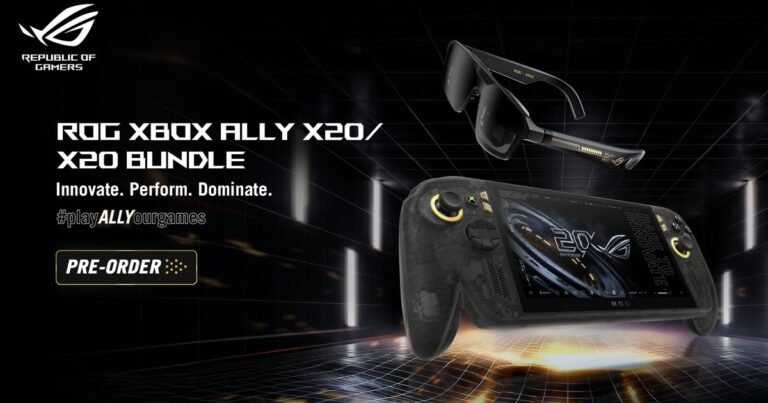 ASUS ROG Xbox Ally X20 -kasikonsoli ja ROG XREAL R1 -AR-lasit