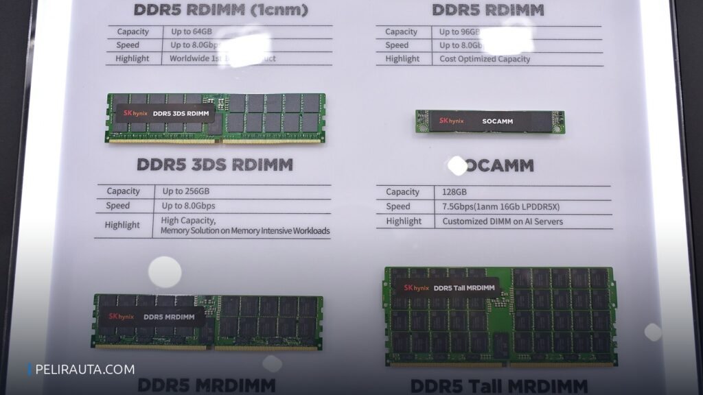 DDR5-muistimoduuleja esillä messuosastolla