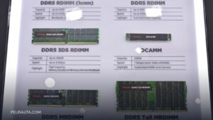 DDR5-muistimoduuleja esillä messuosastolla